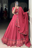 Outstanding Dark Pink Gamthi Work Rayon Traditional Lehenga Choli