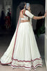Dazzling White Gota Patti Work Rayon Navratri Special Lehenga Choli
