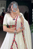 Dazzling White Gota Patti Work Rayon Navratri Special Lehenga Choli