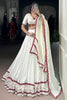 Dazzling White Gota Patti Work Rayon Navratri Special Lehenga Choli