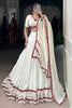 Dazzling White Gota Patti Work Rayon Navratri Special Lehenga Choli