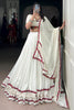 Dazzling White Gota Patti Work Rayon Navratri Special Lehenga Choli