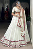 Dazzling White Gota Patti Work Rayon Navratri Special Lehenga Choli