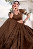 Mesmerizing Brown Zari Weaving Chanderi Silk Fesatival Wear Lehenga Choli