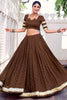 Mesmerizing Brown Zari Weaving Chanderi Silk Fesatival Wear Lehenga Choli