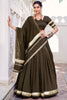 Beautiful Mehendi Green Zari Weaving Chanderi Silk Lehenga Choli With Dupatta