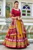 Gorgeous Mustard Yellow Patola Printed Silk Lehenga Choli With Dupatta