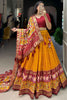 Winsome Mustard Patola Print Tussar Silk Traditional Lehenga Choli