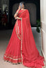 Gorgeous Red Badhani Printed Georgette Lehenga Choli With Dupatta