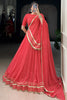 Gorgeous Red Badhani Printed Georgette Lehenga Choli With Dupatta