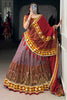 Dazzling Dusty Pink Kashmiri Printed Silk Lehenga Choli With Dupatta