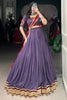 Pleasant Mauve Rayon Navratri Wear Lehenga Choli With Dupatta