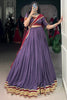 Pleasant Mauve Rayon Navratri Wear Lehenga Choli With Dupatta