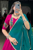 Fabulous Pink Gamthi Work Rayon Navratri Lehenga Choli With Dupatta