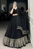 Glamorous Black Zari Weaving Chanderi Silk Event Wear Lehenga Choli