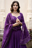 Majestic Purple Zari Weaving Chanderi Silk Traditional Lehenga Choli
