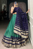 Lovely Teal Green Zari Weaving Chanderi Festival Wear Lehenga Choli