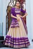 Beautiful Off-White Zari Weaving Chanderi Traditional Lehenga Choli