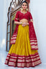Glorious Mustard-Yellow Zari Weaving Chanderi Haldi Wear Lehenga Choli