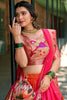Impressive Orange Weaving Jacquard Silk Paithani Lehenga Choli
