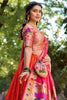 Impressive Orange Weaving Jacquard Silk Paithani Lehenga Choli