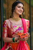 Impressive Orange Weaving Jacquard Silk Paithani Lehenga Choli