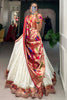 Marvelous White Zari Weaving Silk Wedding Lehenga Choli With Dupatta