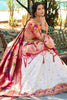 Outstanding White Zari Weaving Jacquard Silk Lehenga Choli