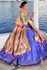 Lovely Blue Zari Weaving Silk Traditional Lehenga Choli With Dupatta