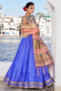 Lovely Blue Zari Weaving Silk Traditional Lehenga Choli With Dupatta