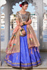 Lovely Blue Zari Weaving Silk Traditional Lehenga Choli With Dupatta