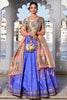 Lovely Blue Zari Weaving Silk Traditional Lehenga Choli With Dupatta