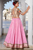 Adorable Light Pink Zari Weaving Silk Festival Wear Lehenga Choli