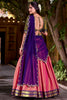 Beautiful Peach Zari Weaving Silk Festival Wear Half Saree Lehenga Choli