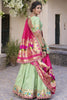 Wonderful Pista Green Zari Weaving Silk Festival Wear Lehenga Choli