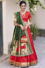 Marvelous Red Zari Weaving Silk Traditional Lehenga Choli With Dupatta