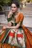 Alluring Orange Zari Weaving Paithani Silk Festival Wear Lehenga Choli