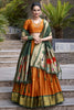Alluring Orange Zari Weaving Paithani Silk Festival Wear Lehenga Choli