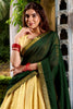 Lovable Beige Zari Weaving Kanjivaram Event Wear Half Saree Lehenga