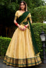Lovable Beige Zari Weaving Kanjivaram Event Wear Half Saree Lehenga