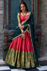 Beautiful Red Color Zari Weaving Narayan Pattu Half Saree Lehenga
