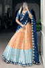 Marvelous Orange Zari Weaving Silk Event Wear Half Saree Lehenga