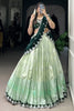 Stunning Pista Green Zari Weaving Silk Lehenga Choli With Dupatta