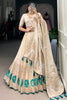 Attractive Off-White Weaving Work Silk Wedding Wear Lehenga Choli