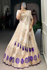 Enchanting Off-White Weaving Work Silk Traditional Lehenga Choli