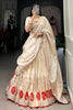 Captivating Off-White Weaving Work Silk Function Wear Lehenga Choli
