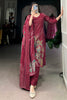 Captivating Maroon Floral Printed Silk Office Wear Palazzo Suit