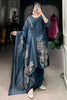 Beautiful Navy Blue Floral Printed Silk Event Wear Palazzo Suit