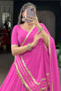 Excellent Pink Bandhani Printed Georgette Festival Wear Lehenga Choli