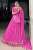 Excellent Pink Bandhani Printed Georgette Festival Wear Lehenga Choli